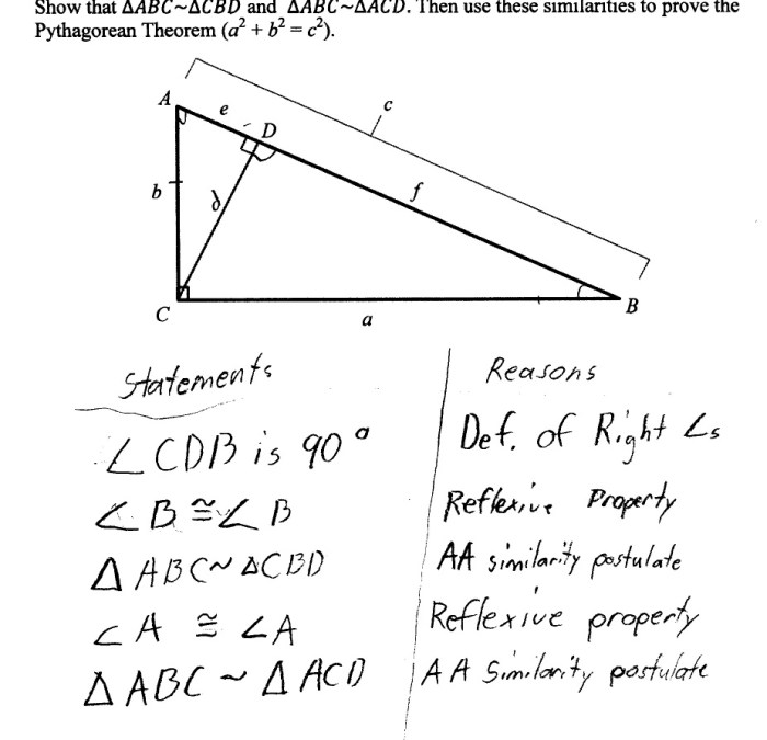 Pythagorean theorem and special right triangles answer key